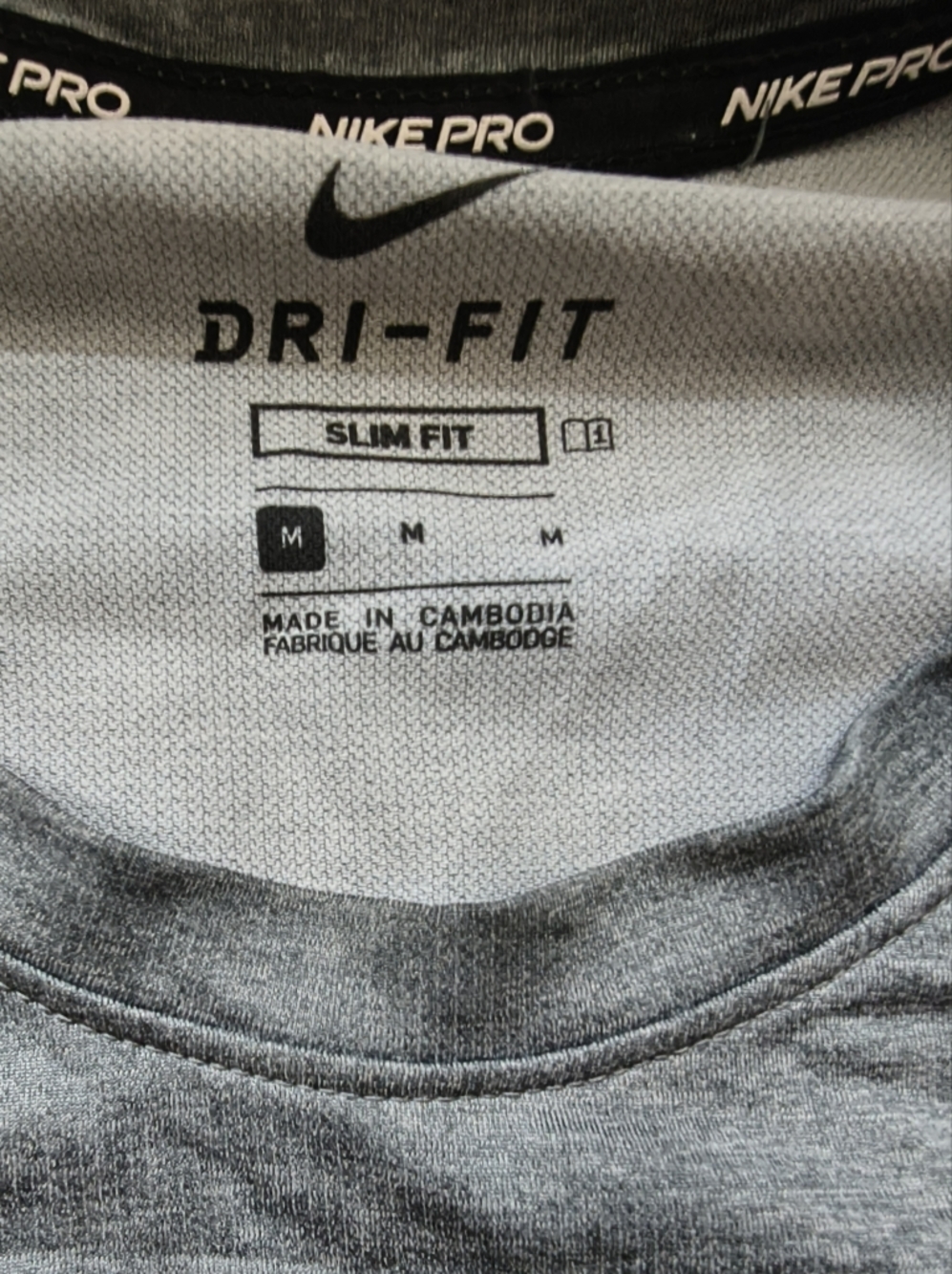 Nike Gray Dri-FIT Short Sleeve Performance Tee - Picture 2 of 2